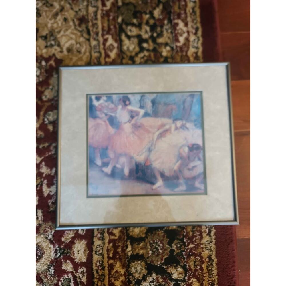 Degas print framed wall art matted